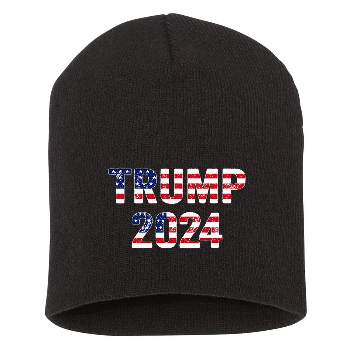 Funny Vintage Trump 2024 Election Gift Wo Short Acrylic Beanie