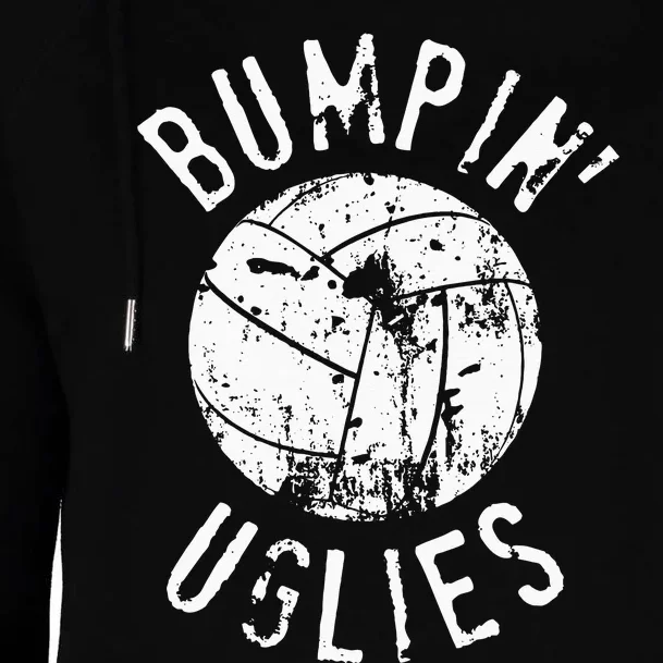 Funny Volleyball Team Bumpin Uglies Womens Funnel Neck Pullover Hood