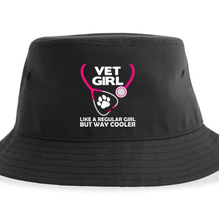 Funny Veterinary Technician  Female Vet Assistant Sustainable Bucket Hat