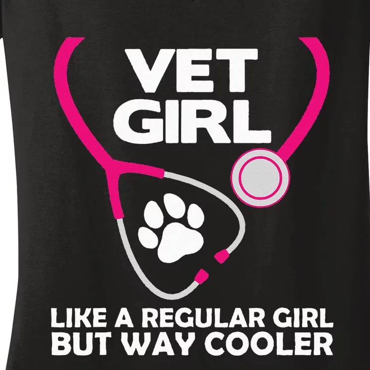 Funny Veterinary Technician  Female Vet Assistant Women's V-Neck T-Shirt