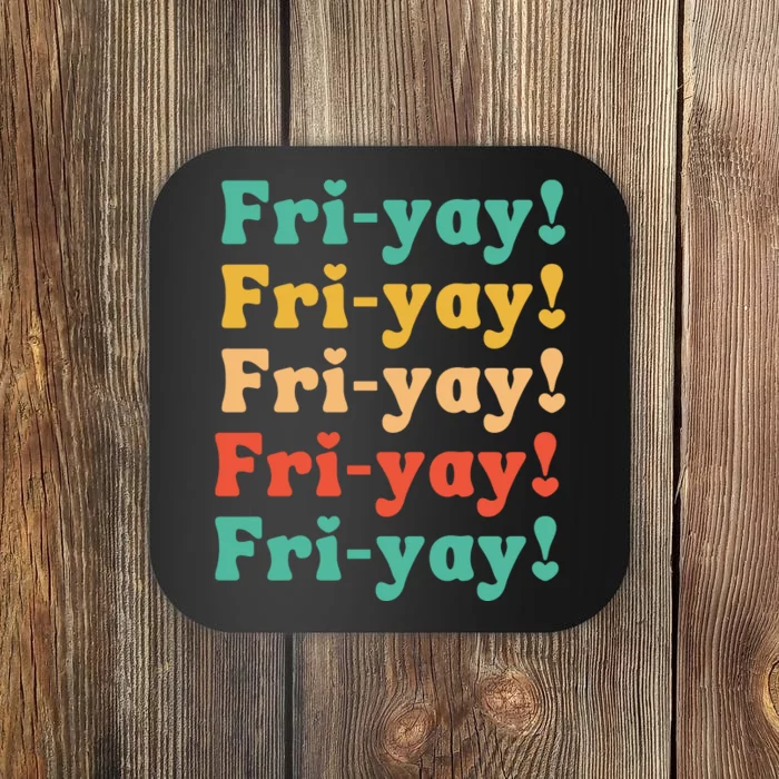 Funny Vintage Teacher Back To School Funny Friyay Teacher Life Coaster