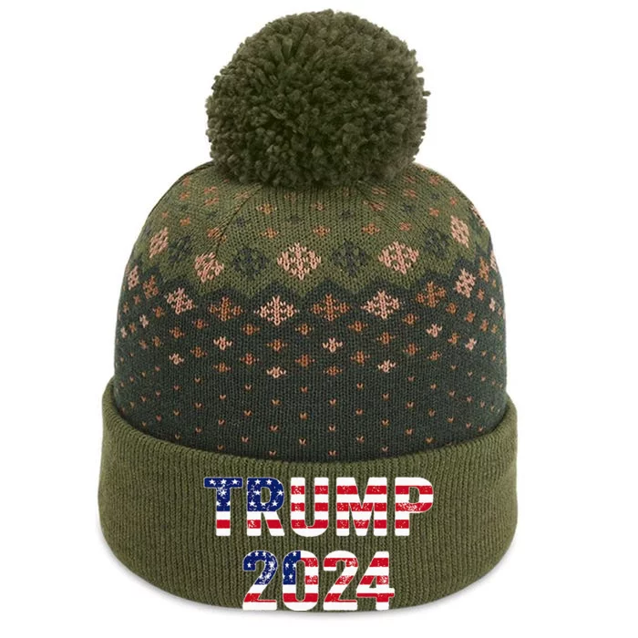 Funny Vintage Trump 2024 Election Gift The Baniff Cuffed Pom Beanie