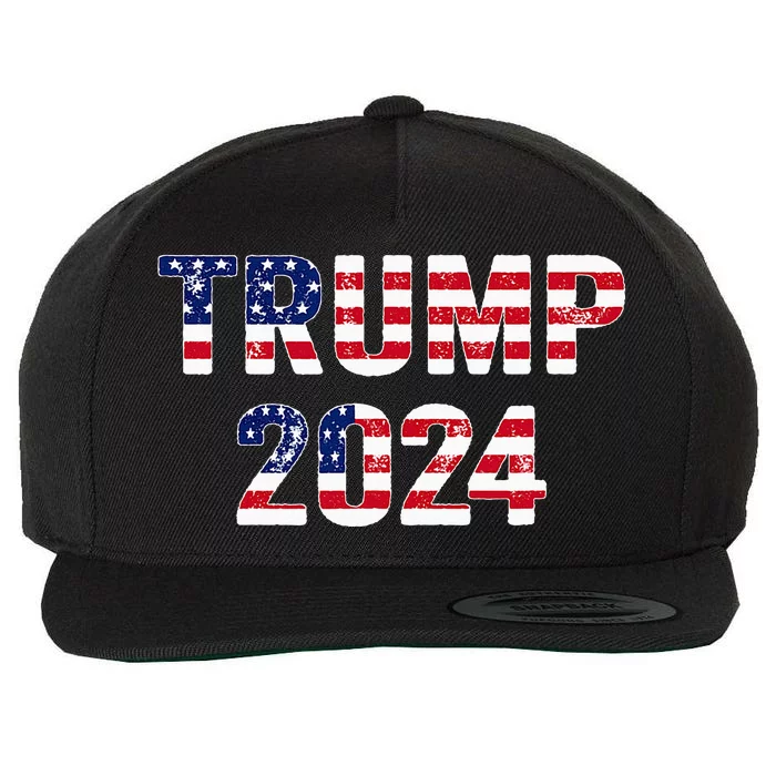 Funny Vintage Trump 2024 Election Gift Wool Snapback Cap