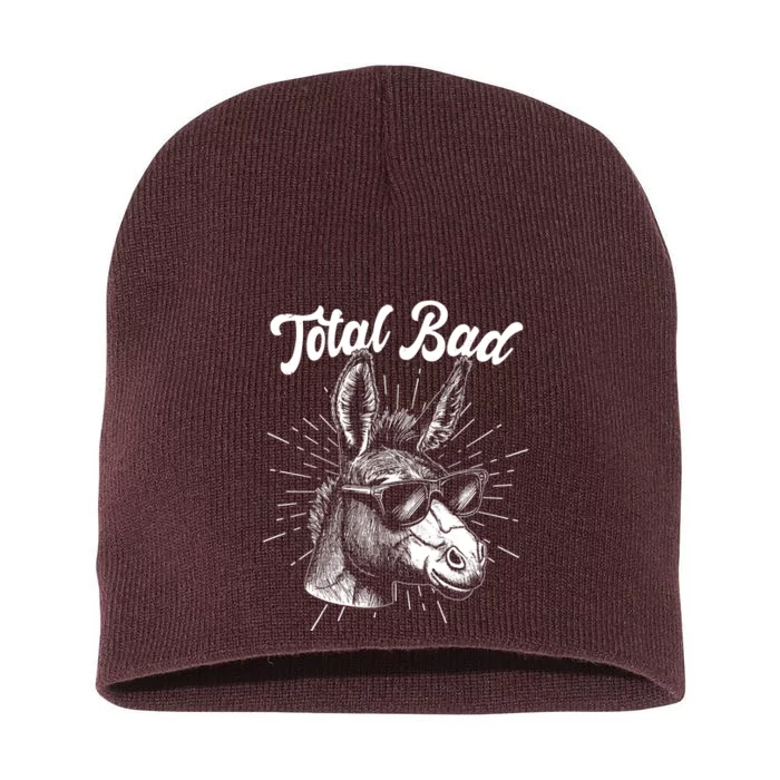 Funny Vintage Total Badass Short Acrylic Beanie