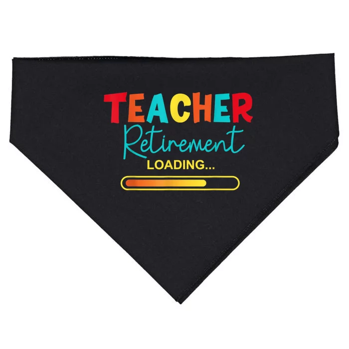 Funny Vintage Teacher Retirement Loading - Retired Teacher USA-Made Doggie Bandana