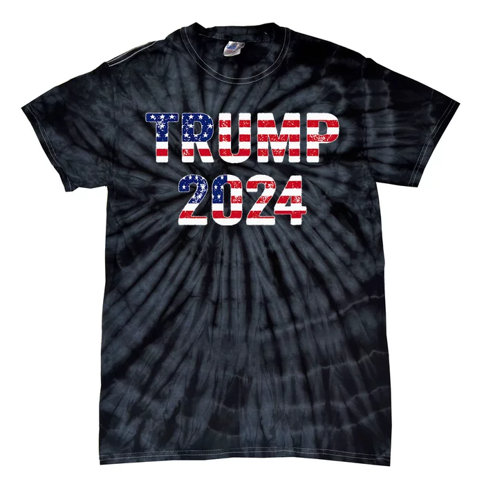 Funny Vintage Trump 2024 Election Tie-Dye T-Shirt