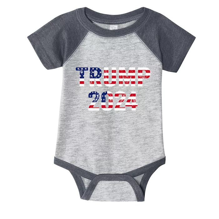 Funny Vintage Trump 2024 Election Infant Baby Jersey Bodysuit