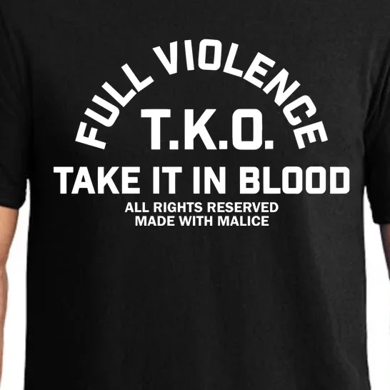 Full Violence T.K.O Take It In Blood Pajama Set