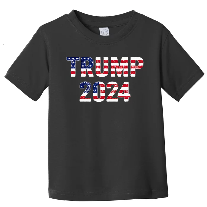 Funny Vintage Trump 2024 Election Gift Toddler T-Shirt