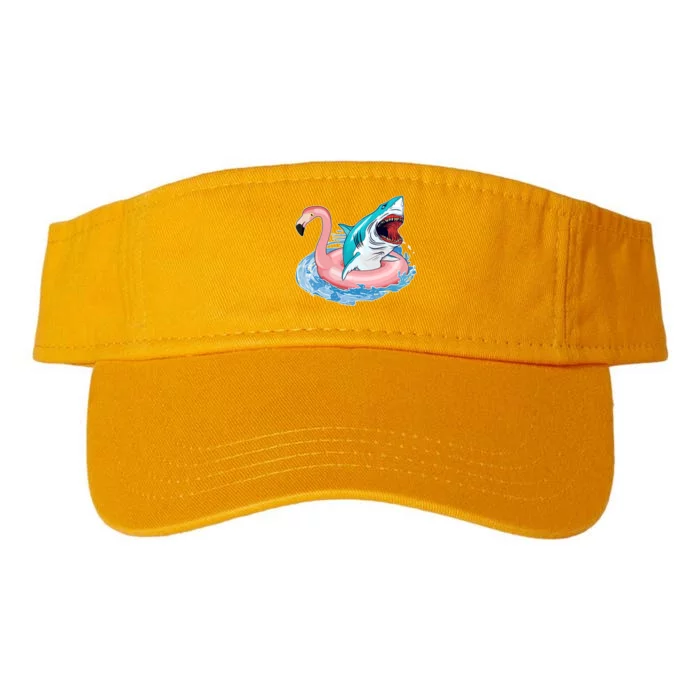 Funny Vacation Time Flamingo SwimTube Shark Valucap Bio-Washed Visor