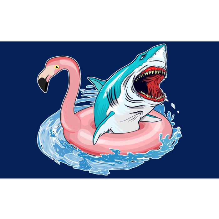 Funny Vacation Time Flamingo SwimTube Shark Bumper Sticker