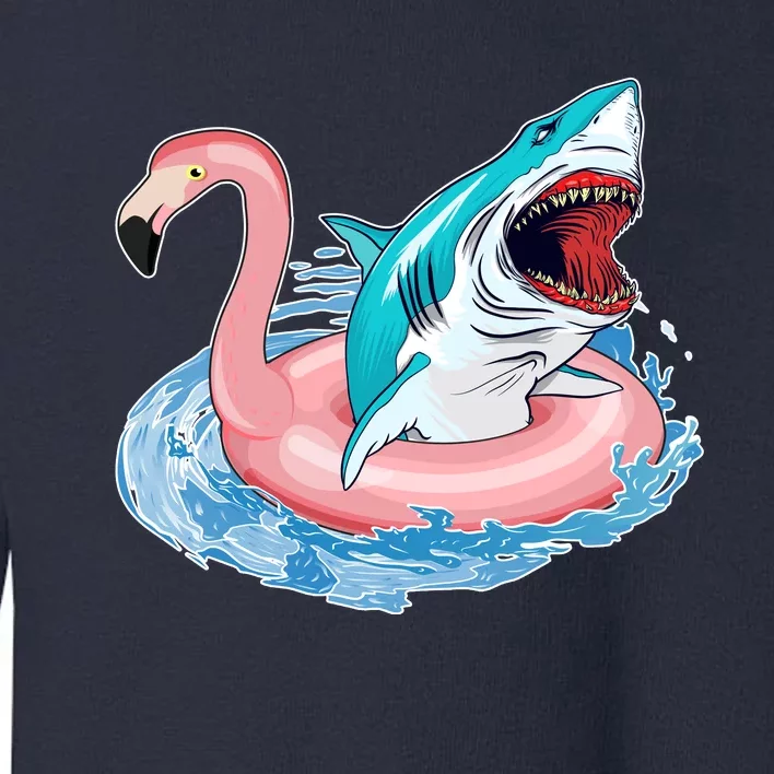 Funny Vacation Time Flamingo SwimTube Shark Toddler Sweatshirt