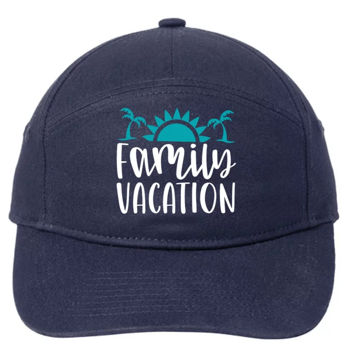 Family Vacation Tropical Beach Travel 7-Panel Snapback Hat