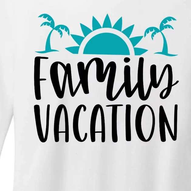 Family Vacation Tropical Beach Travel Womens CVC Long Sleeve Shirt