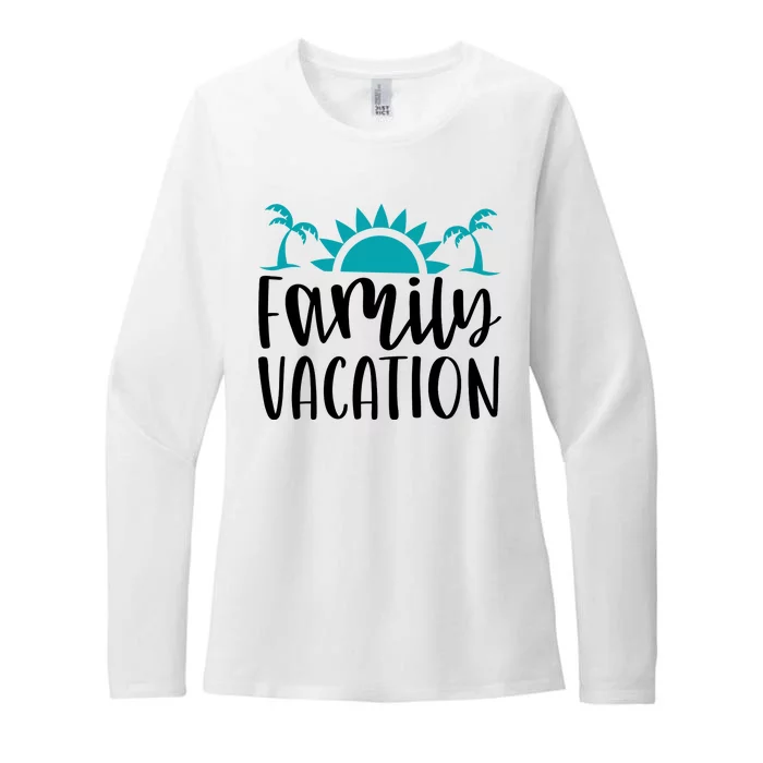 Family Vacation Tropical Beach Travel Womens CVC Long Sleeve Shirt