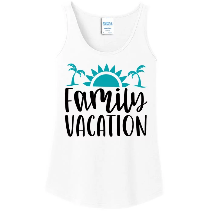 Family Vacation Tropical Beach Travel Ladies Essential Tank