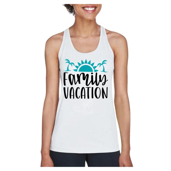 Family Vacation Tropical Beach Travel Women's Racerback Tank