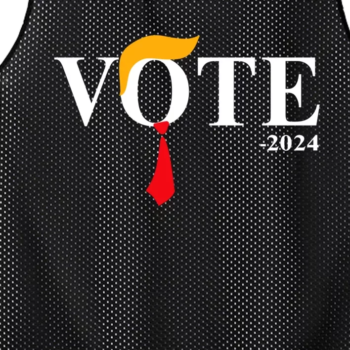 Funny Vote Trump 2024 Hair Tie Mesh Reversible Basketball Jersey Tank