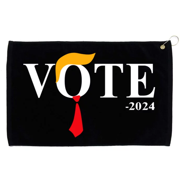 Funny Vote Trump 2024 Hair Tie Grommeted Golf Towel