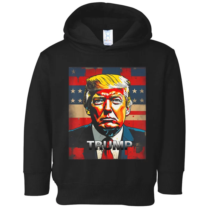 Funny Vintage Trump 2024 Election Gift Toddler Hoodie