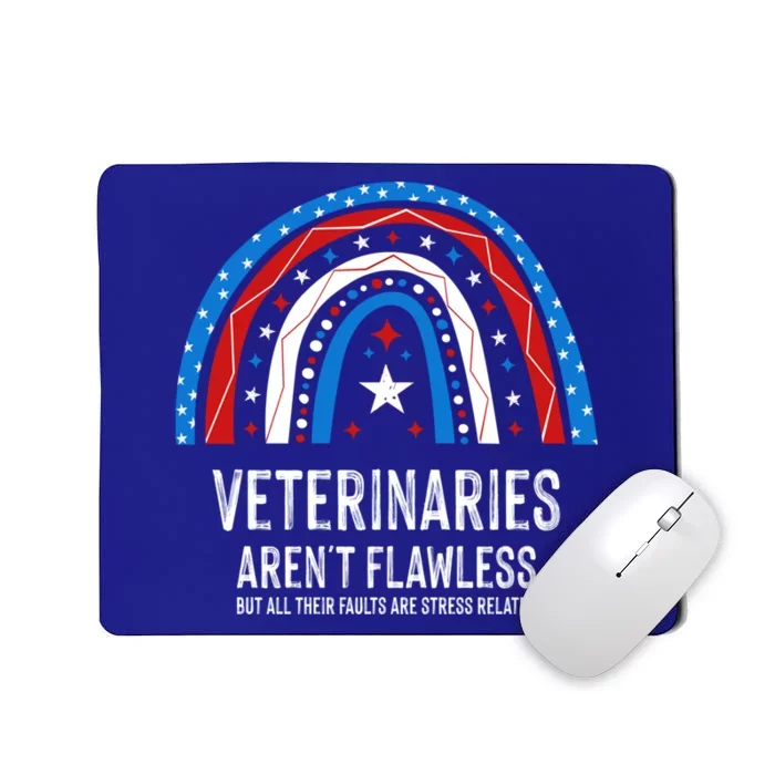 Funny Veterinary Usa Flag 4th Of July American Cute Gift Mousepad