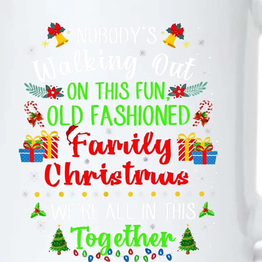 Family Vacation Ugly Christmas We Are All In This Together Black Color Changing Mug