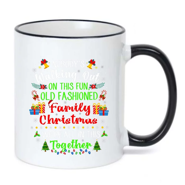 Family Vacation Ugly Christmas We Are All In This Together Black Color Changing Mug