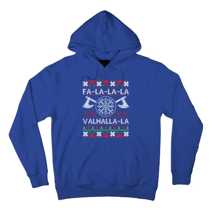 Falalala Valhallala Viking God Ugly Christmas Design Cute Gift Tall Hoodie