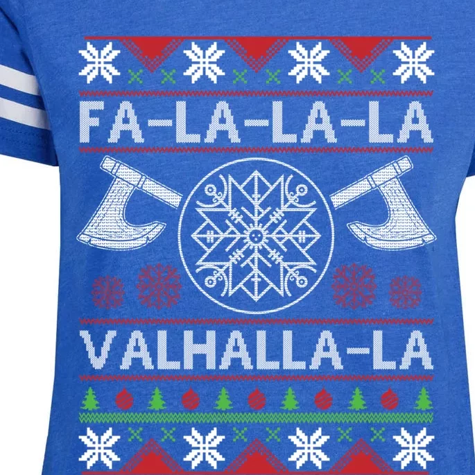 Falalala Valhallala Viking God Ugly Christmas Design Cute Gift Enza Ladies Jersey Football T-Shirt