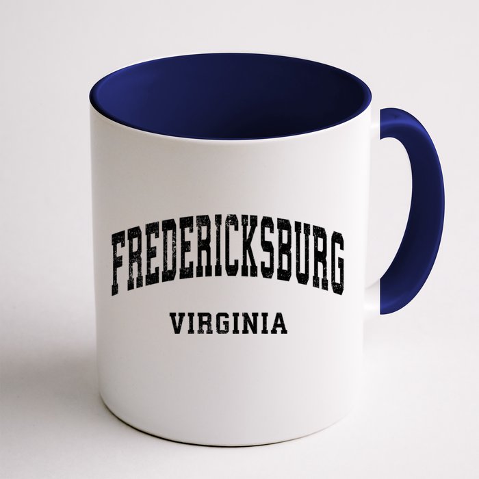 Fredericksburg Virginia Va Vintage Athletic Sports Design Front & Back Coffee Mug