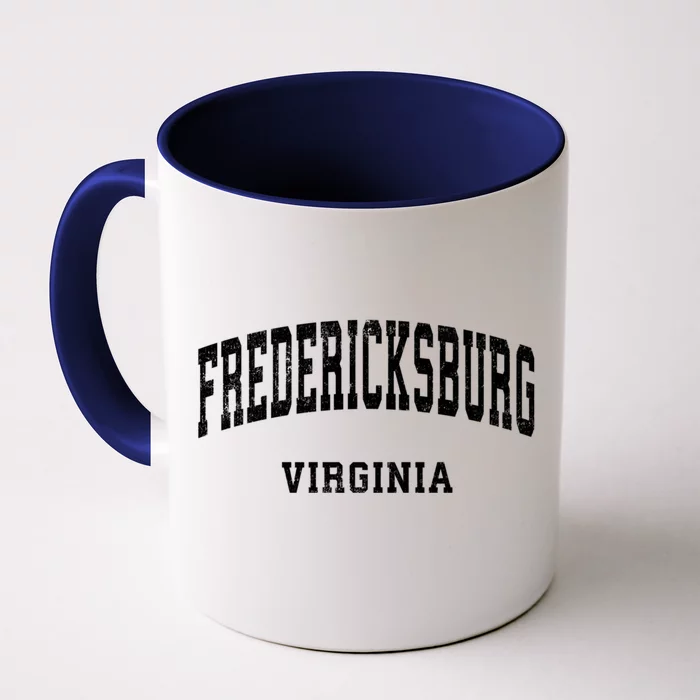 Fredericksburg Virginia Va Vintage Athletic Sports Design Front & Back Coffee Mug