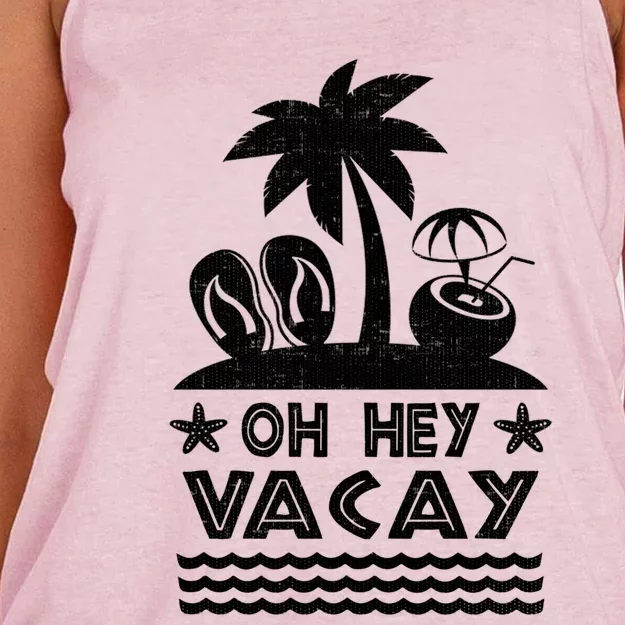 Funny Vacation Vacation Mode Oh Hey Vacay Cute Gift Women's Knotted Racerback Tank