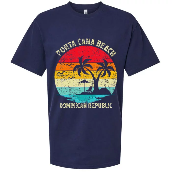 Family Vacation Vintage Dominican Republic Punta Cana Beach Sueded Cloud Jersey T-Shirt