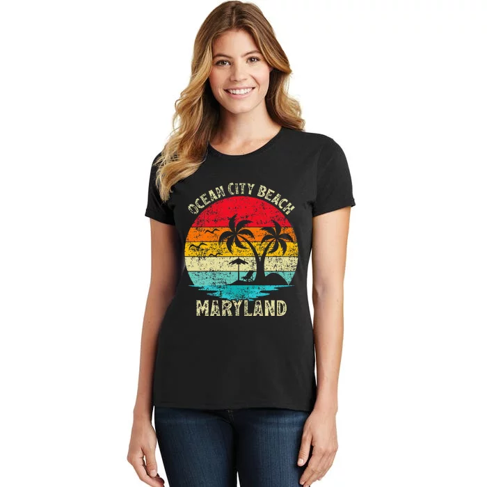 Family Vacation Vintage Retro Maryland Ocean City Beach Women's T-Shirt