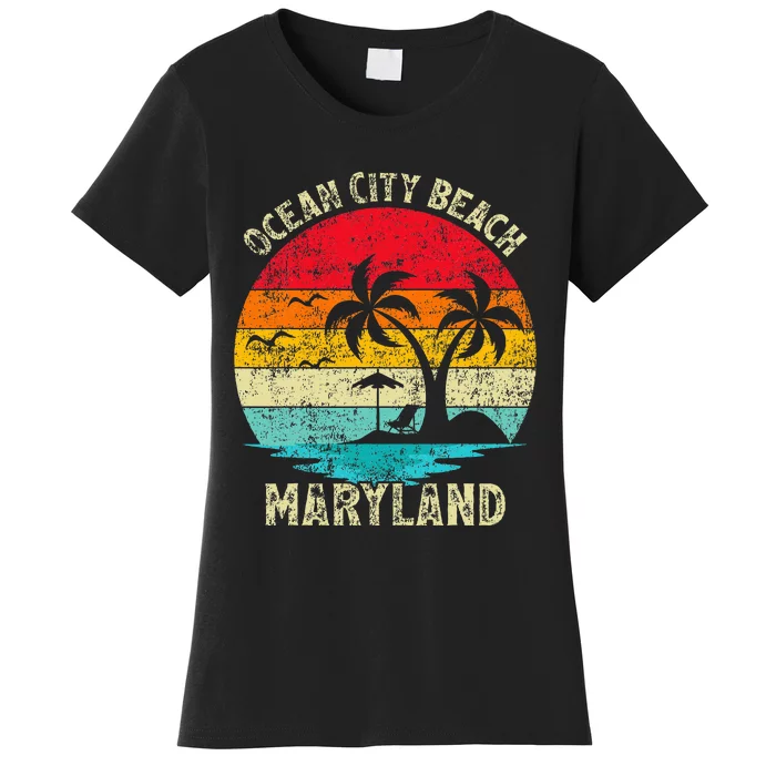 Family Vacation Vintage Retro Maryland Ocean City Beach Women's T-Shirt