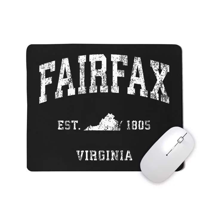 Fairfax Virginia VA Vintage Athletic Sports Mousepad