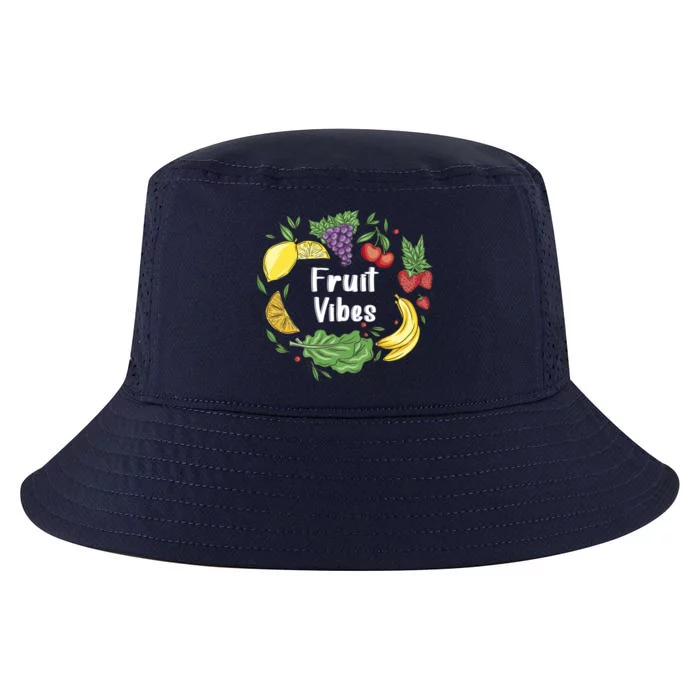 Fruit Vibes Vegetarian Love Peace Sign Vegan Veggie Veganism Meaningful Gift Cool Comfort Performance Bucket Hat