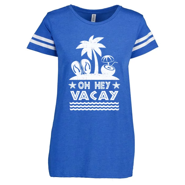 Funny Vacation Vacation Mode Oh Hey Vacay Cute Gift Enza Ladies Jersey Football T-Shirt