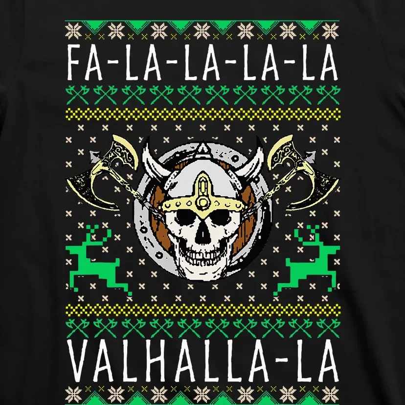 Falalala Valhallala Viking God Ugly Christmas T-Shirt