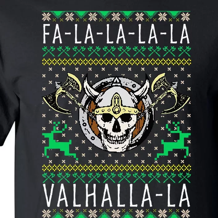 Falalala Valhallala Viking God Ugly Christmas Tall T-Shirt