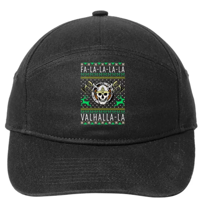 Falalala Valhallala Viking God Ugly Christmas 7-Panel Snapback Hat