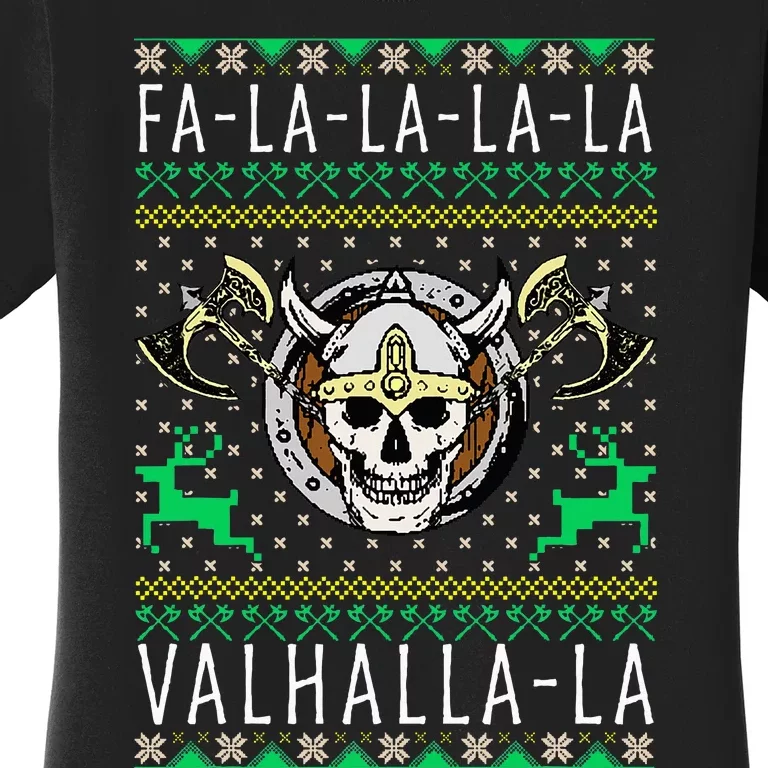 Falalala Valhallala Viking God Ugly Christmas Women's T-Shirt