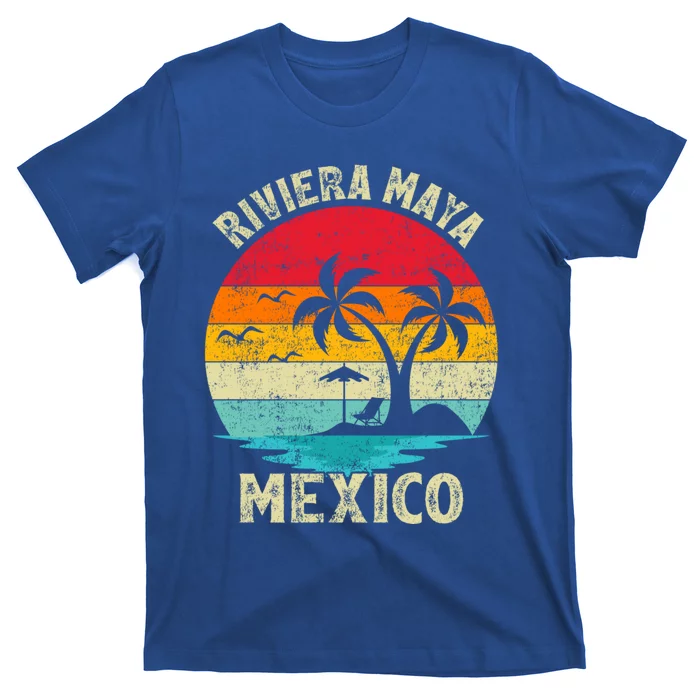 Family Vacation Vintage Retro Mexico Riviera Maya Beach Gift T-Shirt