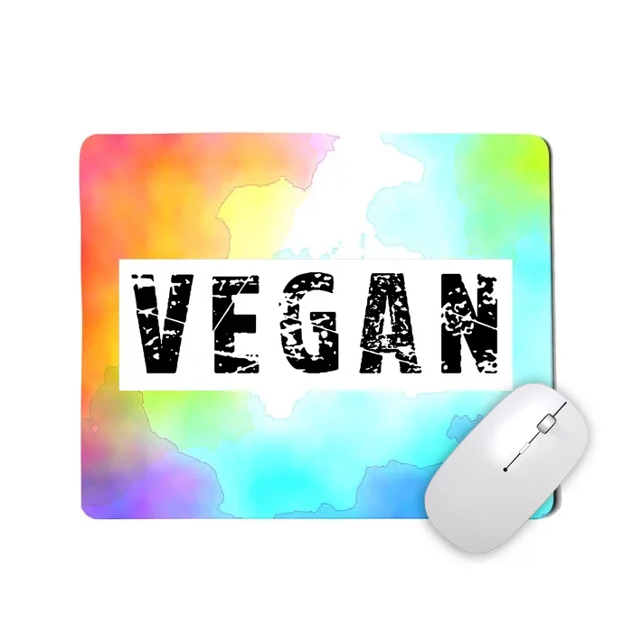 Funny Vegan Vegetarian Funny Veganism Diet Men Women Retro Vegan Diet Mousepad