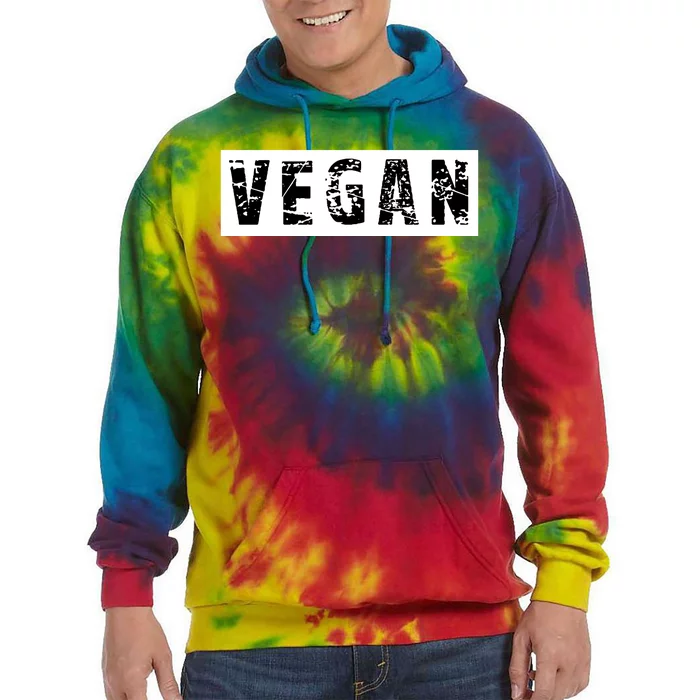 Funny Vegan Vegetarian Funny Veganism Diet Men Women Retro Vegan Diet Tie Dye Hoodie