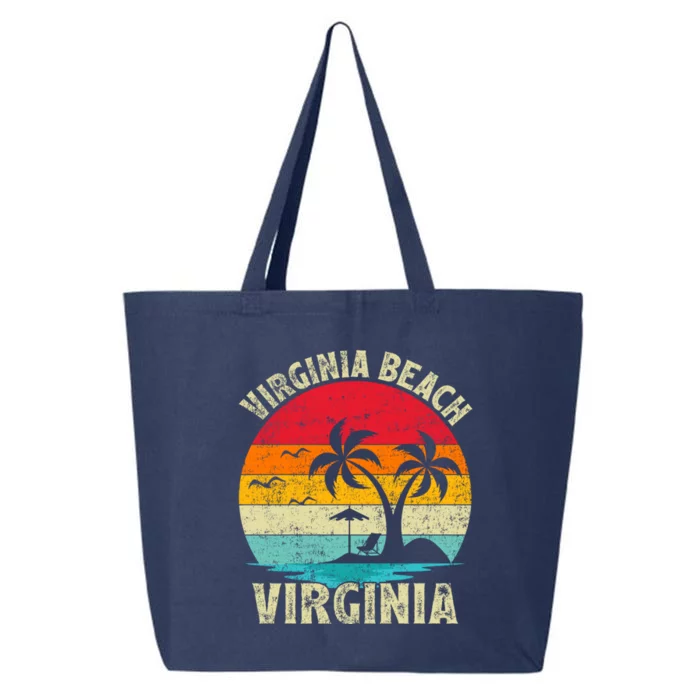 Family Vacation Vintage Retro Virginia Beach Cute Gift 25L Jumbo Tote