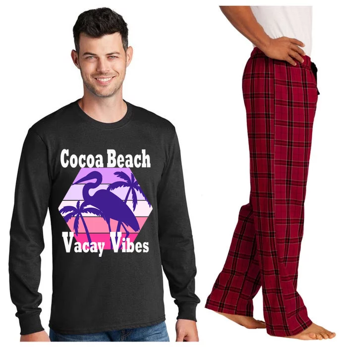 Family Vacay Vibes Cocoa Beach Fun Trip Vacation Mode Gift Long Sleeve Pajama Set