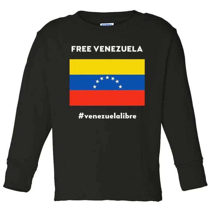 Free Venezuela Venezuela Libre Toddler Long Sleeve Shirt