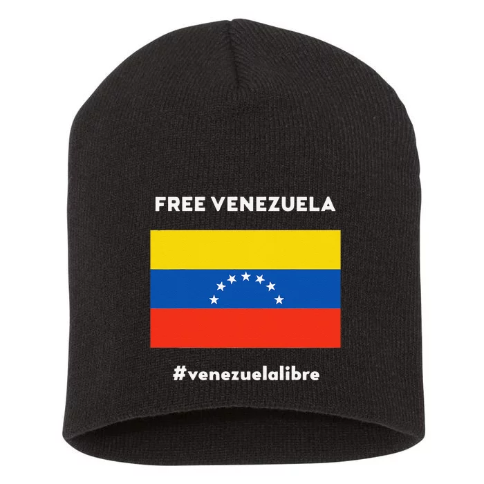 Free Venezuela Venezuela Libre Short Acrylic Beanie