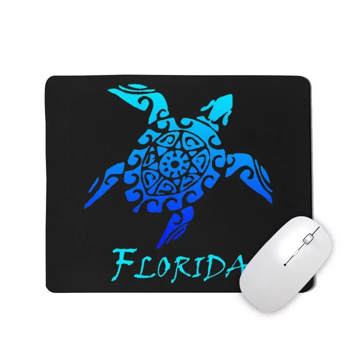 Florida Vacation Vintage Retro Sea Turtle Mousepad